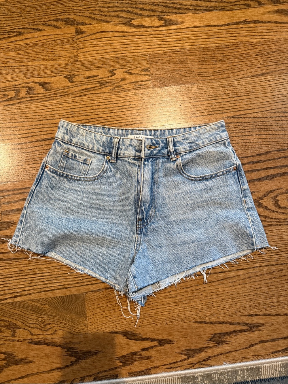 PacSun Light Blue High-Rise Cutoff Denim Shorts